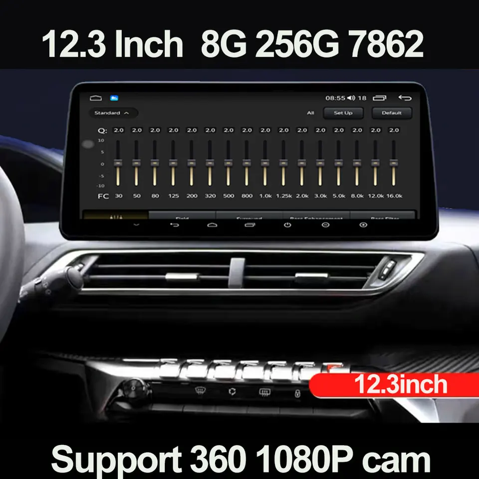 Pre Peugeot 4008 5008 3008 2017-2020 12,3 palca Radio Player Multimedia GPS Stereo System Android 14 1920*720p 4G WiFi GPS