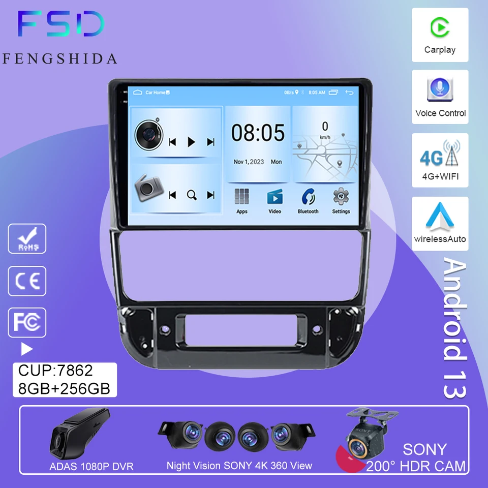 Pre Peugeot 406 1995 - 2005 Android Auto Car Multimedia Player dotyk Carplay Carplay zadná kamera 4G Bluetooth 5G WiFi Wi -Fi No 2Din DVD