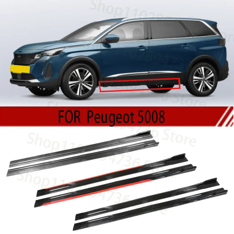 Pre Peugeot 5008 2M Strana automobilovej sukne na predlžovanie doštičiek 2,18 m pretekársky bočný spojler