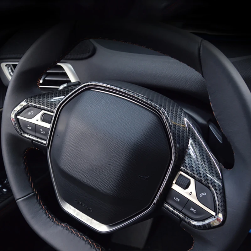Pre Peugeot 508 Allure SW GT 2019 - 2023 ABS uhlíkové vlákno volant volant Decoration Cover Tin