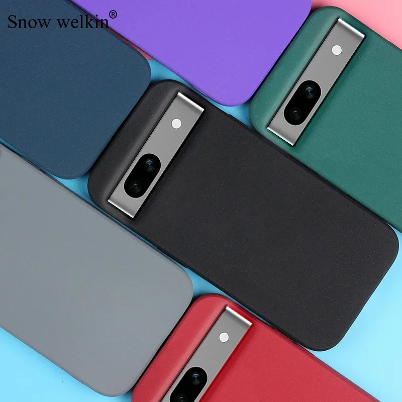 Pre pixel 8 7a 6a 6a pro 5a pieskový matný mäkký kremík plne chráňte proti šokom odolný voči šokom pre Google Pixel 8. Puzdrá telefónu kryt