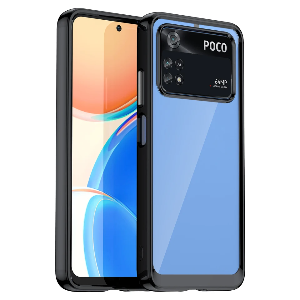 Pre Poco M4 Pro 4g M3 M4 Pro 5G puzdro akrylové priehľadné kryt