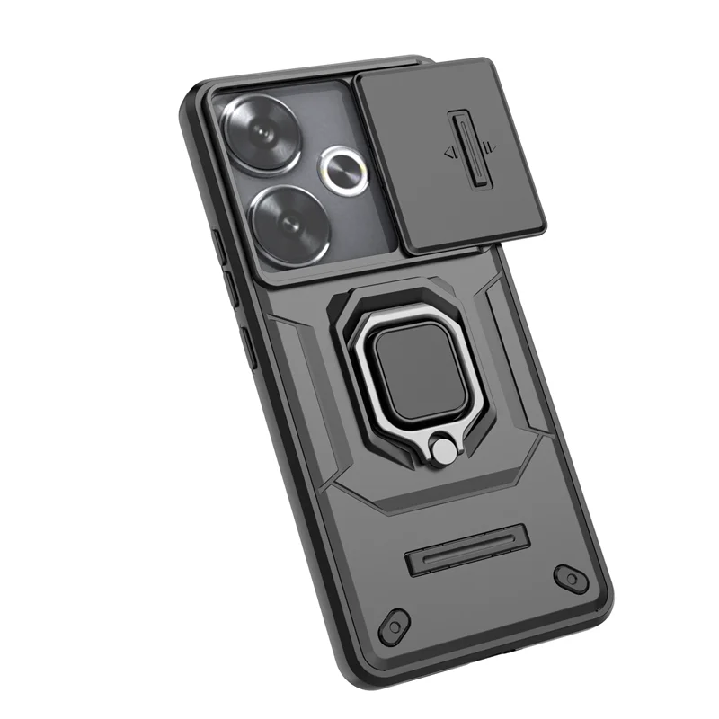Pre pokrytie puzdra Poco F6 Poco F6 Fundas Coque Battle Battle Stunds Modernizované šokom odolné voči oknami zadného puzdra Poco F6