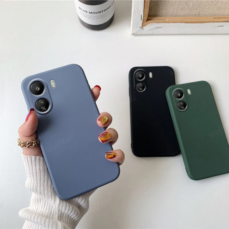 Pre pokrytie puzdra Xiaomi Redmi 13C Redmi 13C 12 9C 10C 10A 10 12C CAPAS SOCKOPPORD SILIKONU SILIKONU TPU Soft Case Redmi 13C Fundas