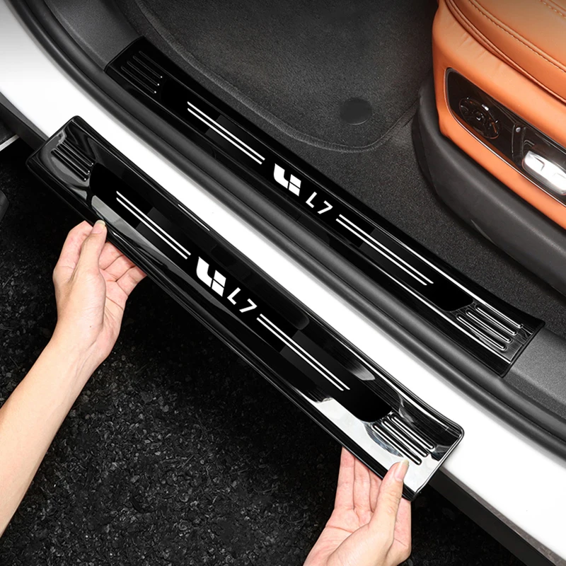 Pre popredné ideálne Li Xiang Auto L7 L8 L9 Prahový prahový prúžok na ochranu proti odvrastňovaniu dekorácie Príslušenstvo nálepky