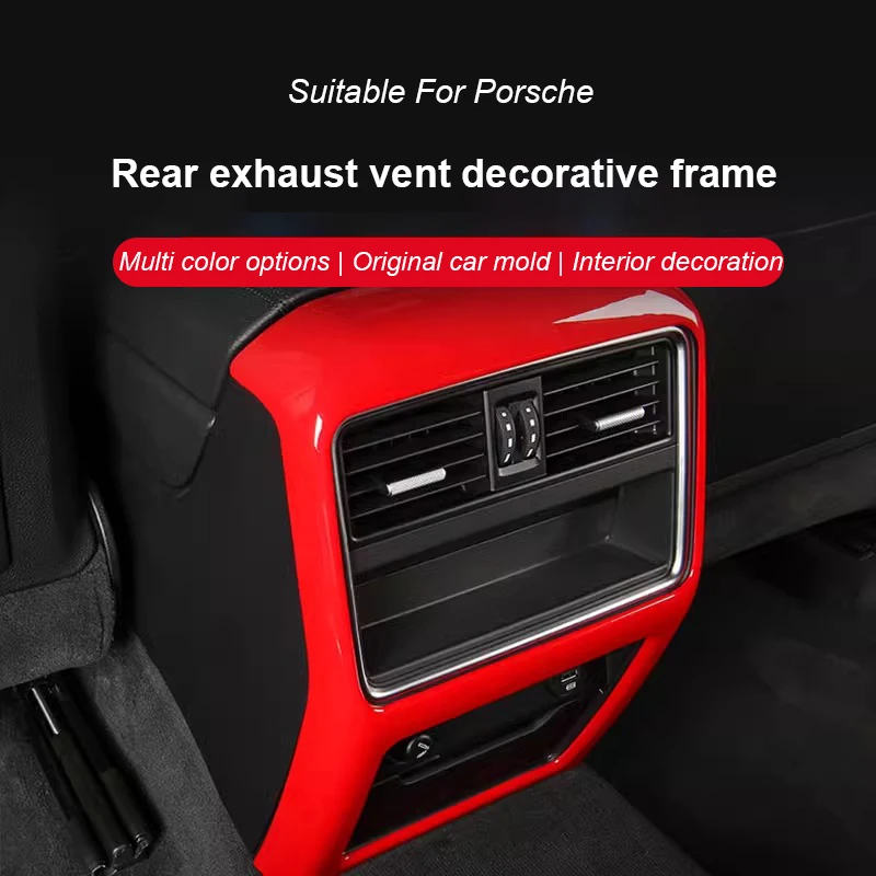 Pre Porsche Cayenne 2018 2019 2020 2021 2022 2023 AUB ABS Zadná klimatizácia výfuku Vent Decanrative Frame Anti Kick Panel