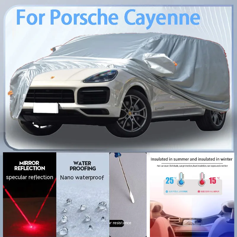 Pre Porsche Cayenne Full Auto Cover s chránením UV a zimnej izolácie, dažďovými odolnými, Snow-odolnými vlastnosťami ATI-Frost.