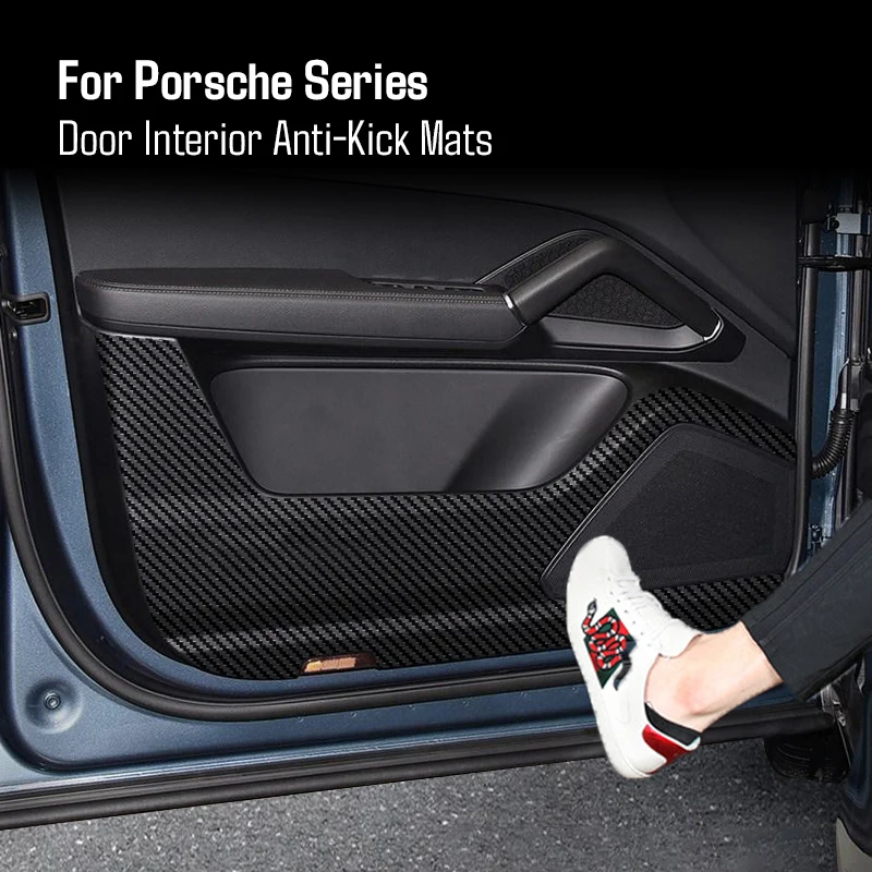 Pre Porsche Cayenne Macan Paramera 718 Boxster Cayman 911 Taycan Kožené dvere auta proti kopu Cover Cover Interiérové ​​príslušenstvo