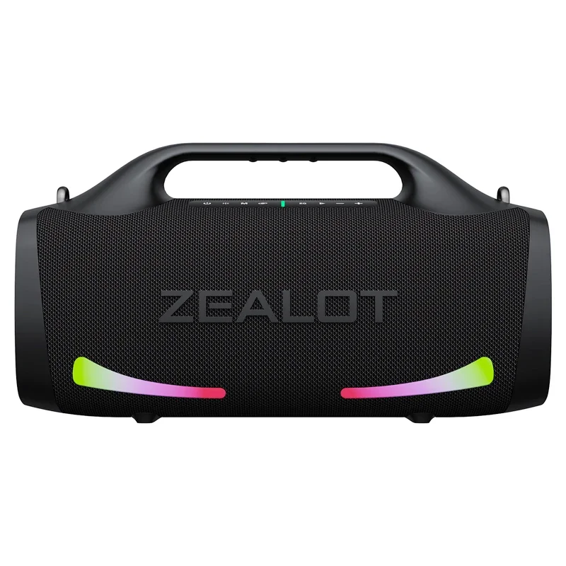 Pre prenosný reproduktor reproduktorov Zealot S79 s Bluetooth 5.2, prenosná rukoväť, 24-hodinová hra na hranie, pre večierok, kemping