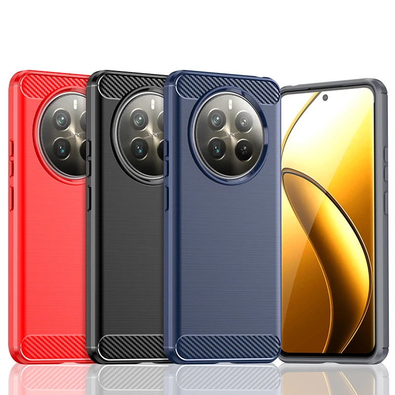 Pre prípad 12 4G puzdra pre Realme 12 4G Cover Shock odolný voči Silikone Luxury Brushed TPU Ochranný zadný kryt pre Realme 12 4G