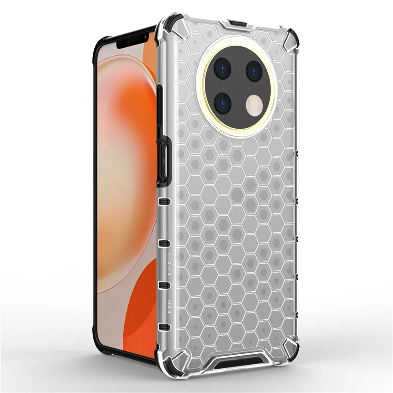 Pre prípad Huawei Nova Y91 Case Nova Y91 Cover 6,95 palca Shockproof odolný voči Honeycomb Hard PC Ochrana nárazník pre Huawei Nova Y91 Y61 Y90 Y70