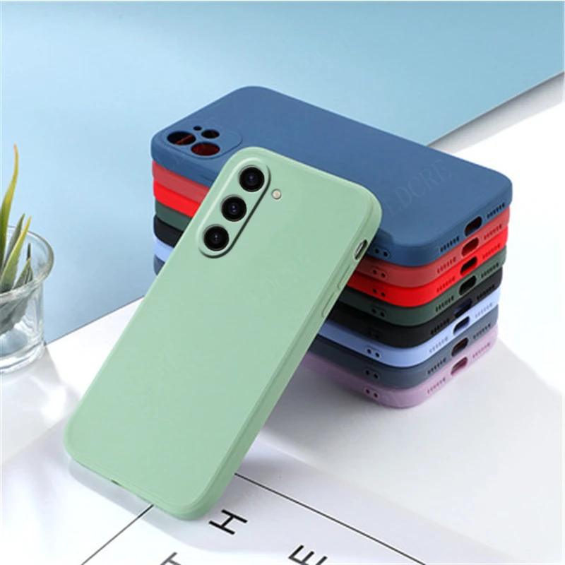 Pre prípad krytia puzdra Samsung M15 Samsung Galaxy M15 5G CAPAS Nový kvapalný silikónový telefón Nárazník späť TPU Soft Fundas Samsung M15 M 15 5G