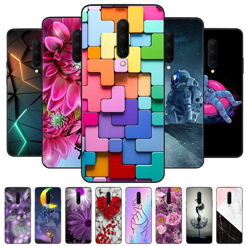 Pre prípad OnePlus 7T Pro Case One Plus 7 7T Pro Matte Solf Silikone Case pre OnePlus 7 Pro Fashion TPU Ochranný zadný kryt 1+7 shell