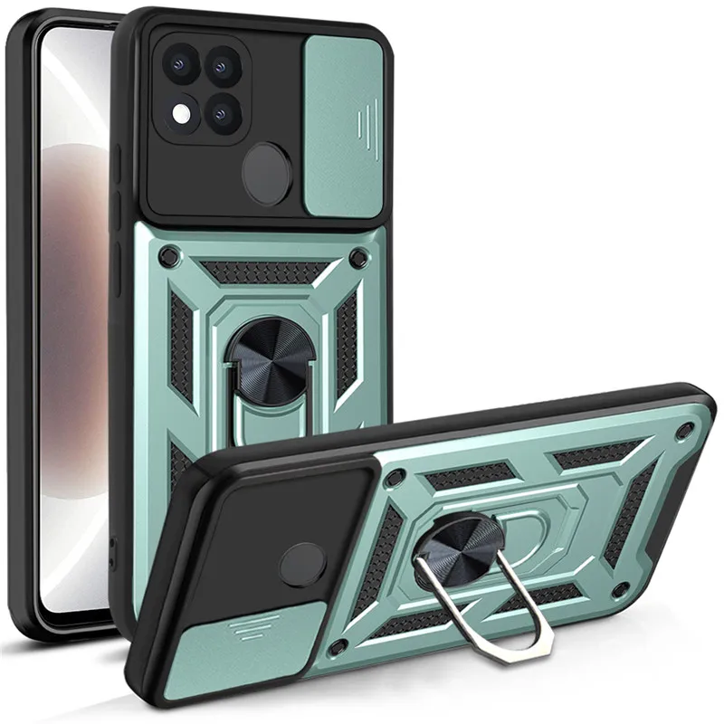 Pre prípad OPPO A15 A15S Case Scousproof Autroup Aut Magnet Puzdro Silikón pre OPPO A12 A16 Držiak stojanu zadný kryt