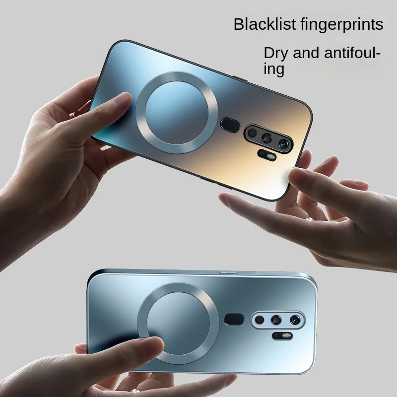Pre prípad OPPO A9 A5 2020 Tvrdý matný magnetický bezdrôtový nabíjanie ochranné puzdro pre zadné krytiny pre OPPO A72 A92S A93 A93S A96 A97 A9