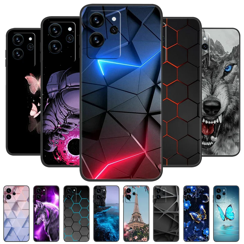 Pre prípad OUKitel C32 2023 Silikónový nárazový nepriestrelný pokryt TPU pre OUKitel C32 C 32 Funda OUKITELC32 CAPA Cartoon Coques