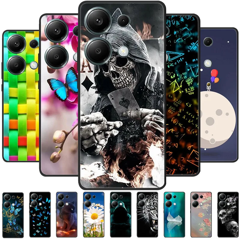 Pre prípad Poco M6 Pro 4G TPU Soft Animal Maľované pre Xiaomi POCO M6 PRO 4G Cover Pocom6 Pro Global Luxury Fashion Ochranné tašky