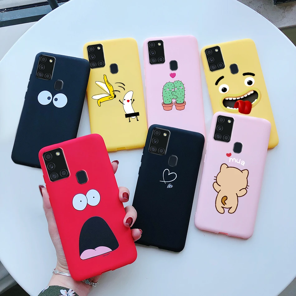 Pre prípad Samsung Galaxy A21S Silikone Soft TPU Fundas Bumper pre prípad Samsung A21S Case A217F A 21S A21 S 6.5 