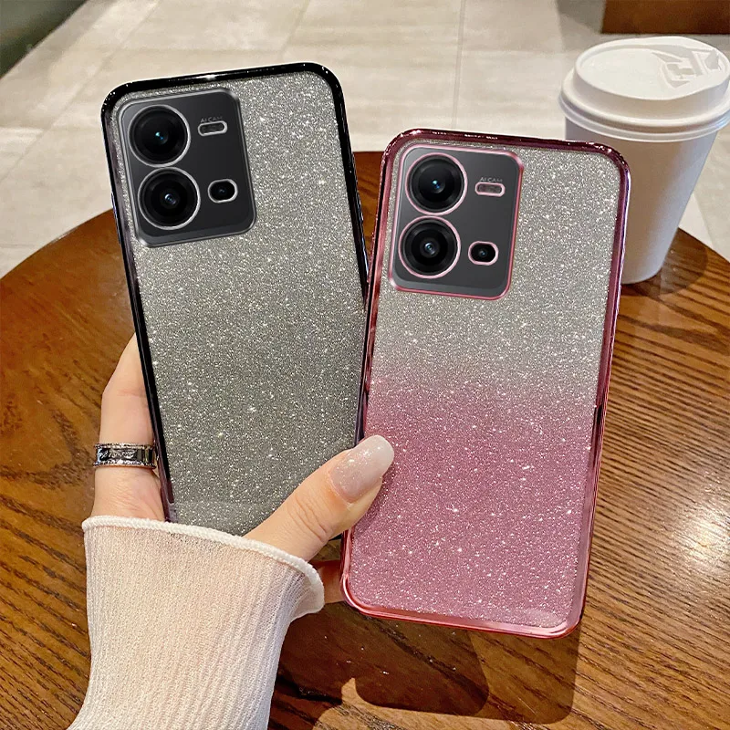 Pre prípad Vivo V25E Vivo V25 V23 5G V25 PRO V23 PRO V23E V21E 4G V21 Square Liquid Silikone Puzdro