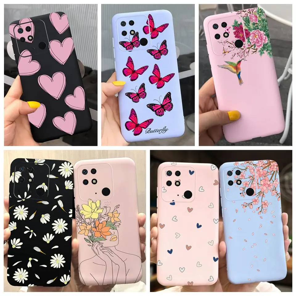 Pre prípad Xiaomi Redmi 10a 10C 2022 Nový luxusný cukrík Maľovaný kryt Soft Silikone Funda Puzdro pre Redmi 10C 10A Redmi10 CA Coque Coque