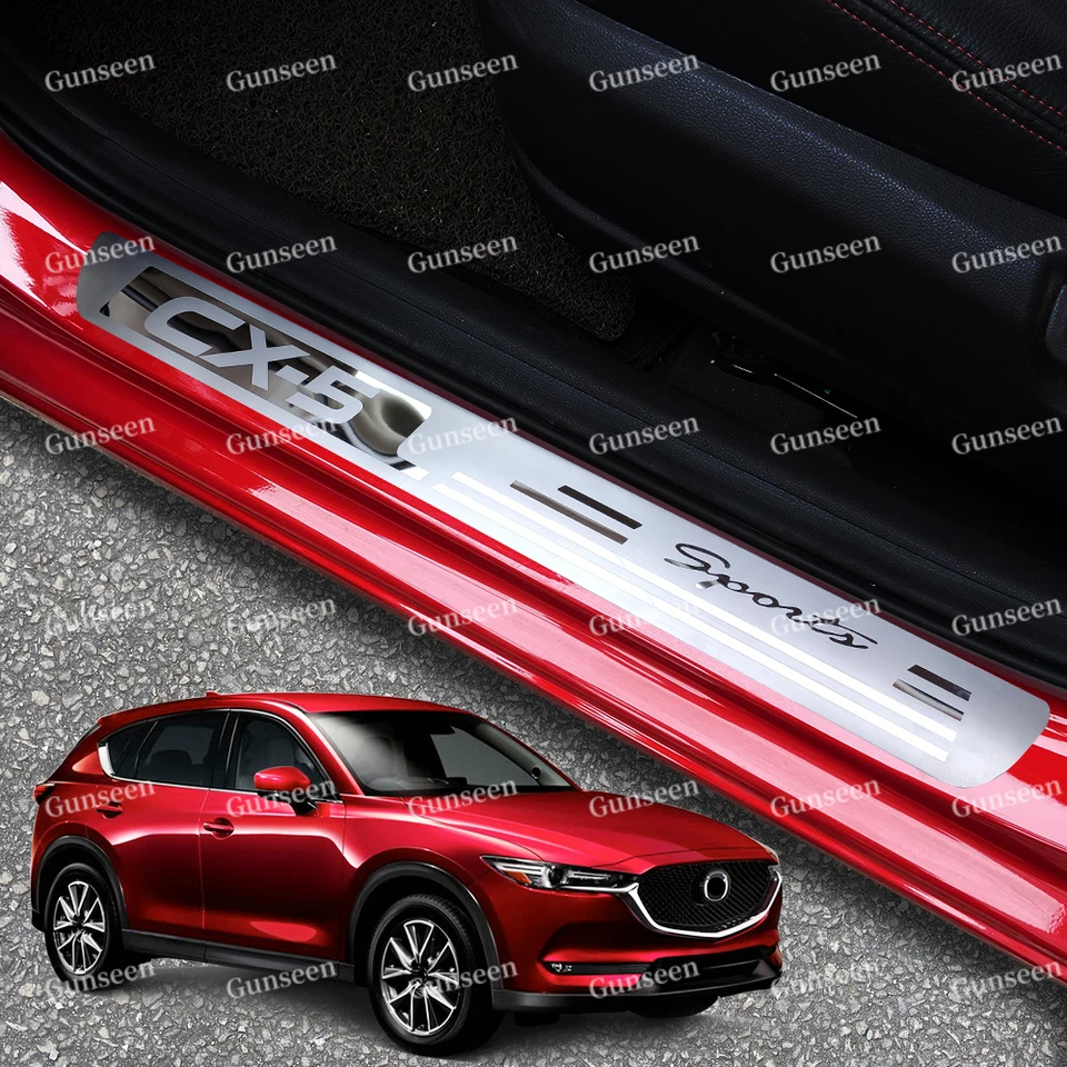 Pre príslušenstvo Mazda CX5 Automatické dvere Sill Protector Pedal Cover Tink Tink Shuff Plate Styling CX 5 Sticker 2011 2012 2016 2016