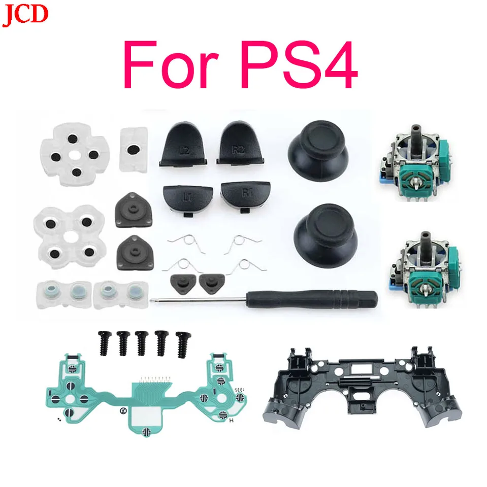 Pre PS4 JDS 030 011 040 050 Opravy ovládača L1 R1 L2 R2 Trigger Gomgons 3D Analógové tyčinky Cap Vodičný gumový skrutkovač