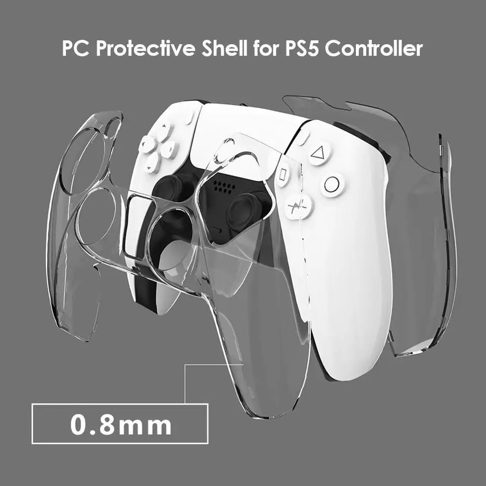 Pre PS5 DualSense Controller Clear PC Cover Ultra Slim Transparent Protector Case pre Sony PlayStation5 Gamepad Game Accessories