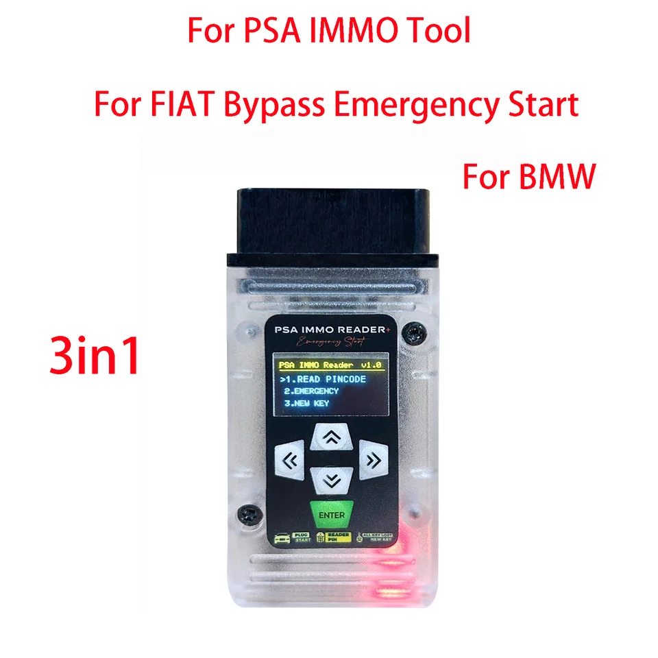 Pre PSA Immo Reading Pin pre obtok Fiat pre BMW 3in1Emergency Štart Plug and Play Code pre PEU-Geot Citro-E-EN simulátor OBD OBD
