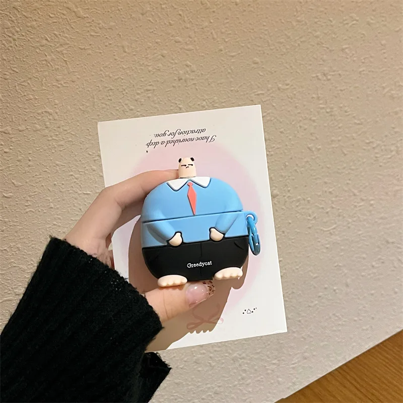 Pre puzdro AirPods Pro 2, Funny Suit Man for AirPods Pro Case, Shock -odolný ochranný slúchadlo Silikónový kryt pre AirPods 1/2/3 puzdro