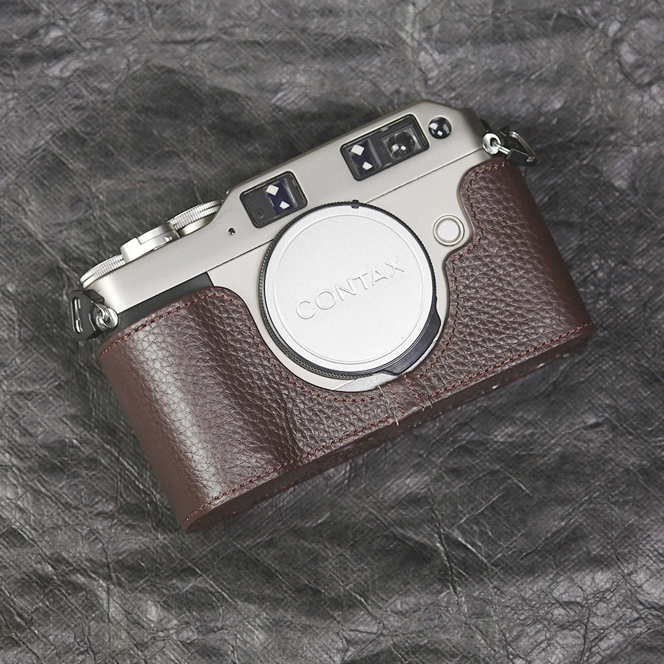 Pre puzdro Contax G1 Originálne skutočné kožené kožené puzdro Palre Camera Cover Cover S2/Tix Case Ramer Race Strap Photography Accessory