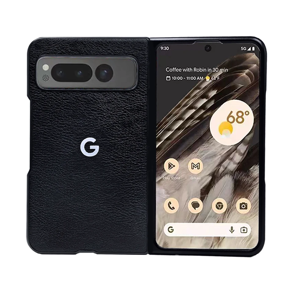 Pre puzdro Google Pixel Pase Luxury Leather Ochranný kryt pre pixel zloží 5G tvrdý PC PU Cortex Antiskid Shockproof Protection
