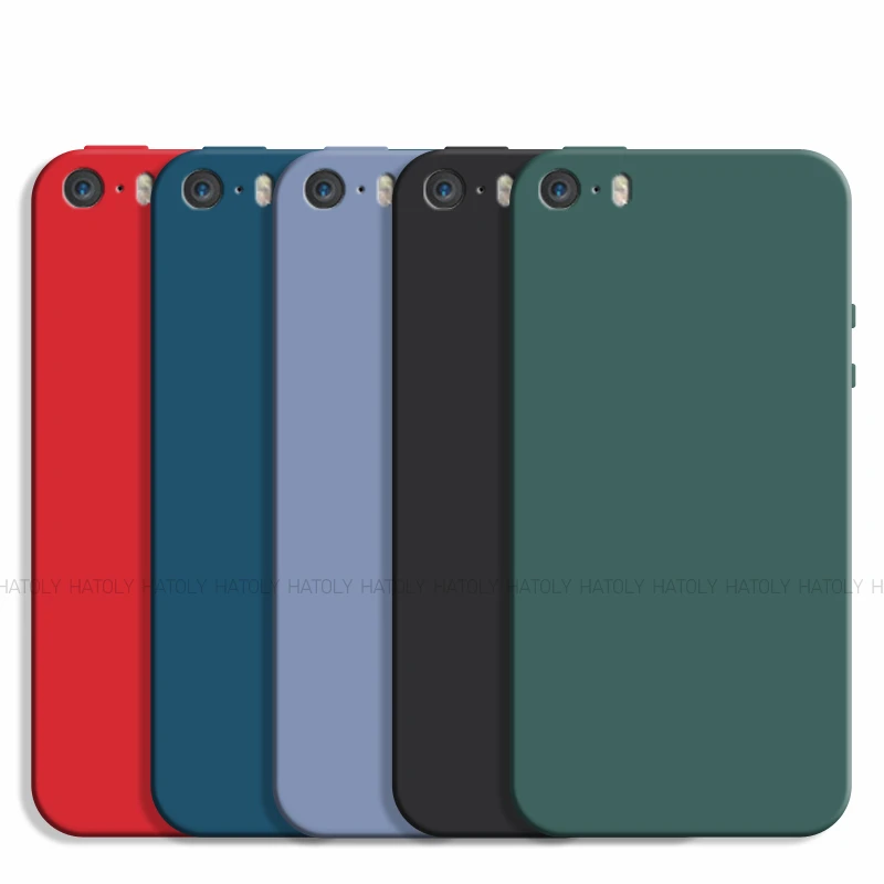 Pre puzdro iPhone 5s pre iPhone 5s 5 SE 2016 kryt Originálny nárazový vodičný kvapalina Silikone ochranný telefón zadný kryt pre iPhone 5S
