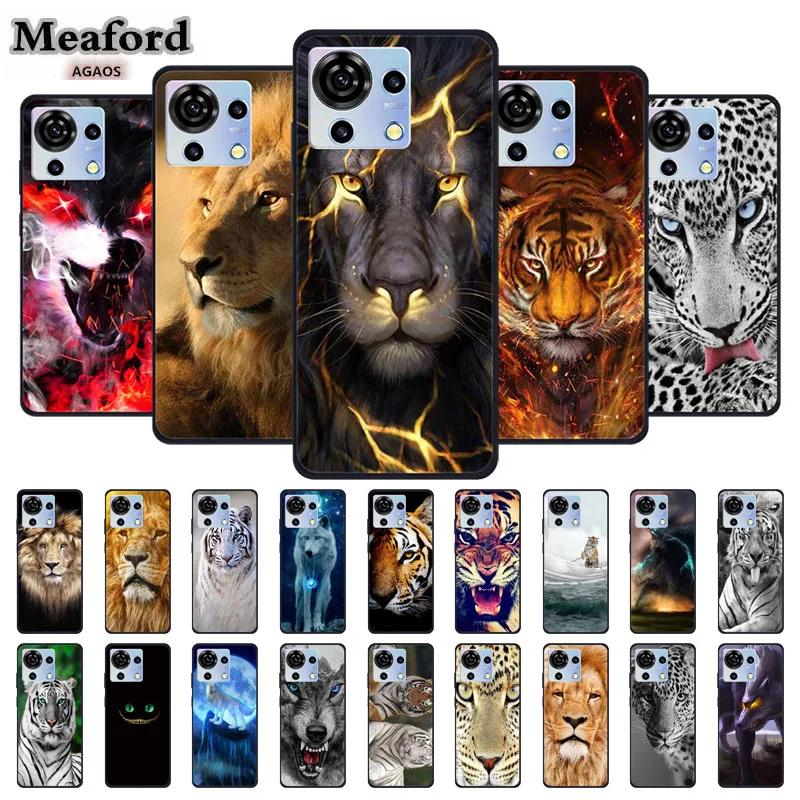 Pre puzdro na telefón V50 Vita TPU Soft Soft zadný kryt Cartoon Luxusný silikónový telefón pre ZTE Blade V40 V 40 50 Vita Animal Funda