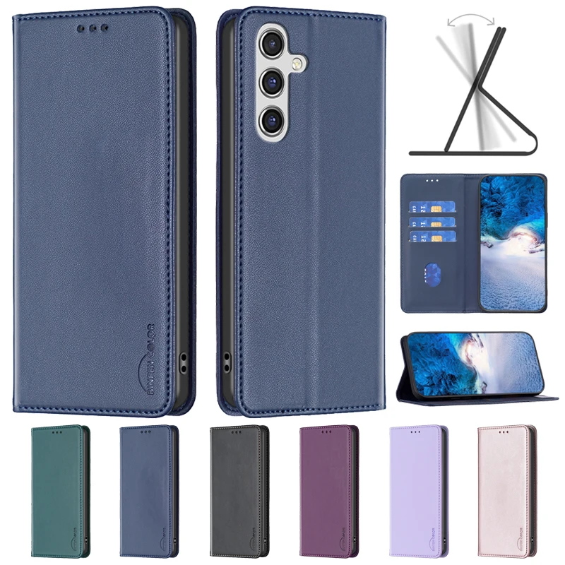 Pre puzdro Samsung A54 5G SM-A546B Luxusný magnetický flip telefón pre ETUI Samsung Galaxy A54 A 54 SM-A546V Kryt kože