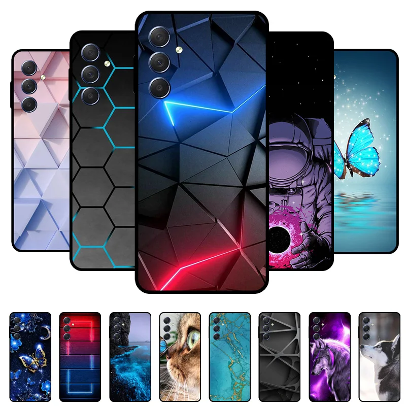 Pre puzdro Samsung Galaxy A16 Soft Silikone Cover Black Bumper TPU pre Samsung A16 5G Prípad 16 2024 Funda Phone Case Case