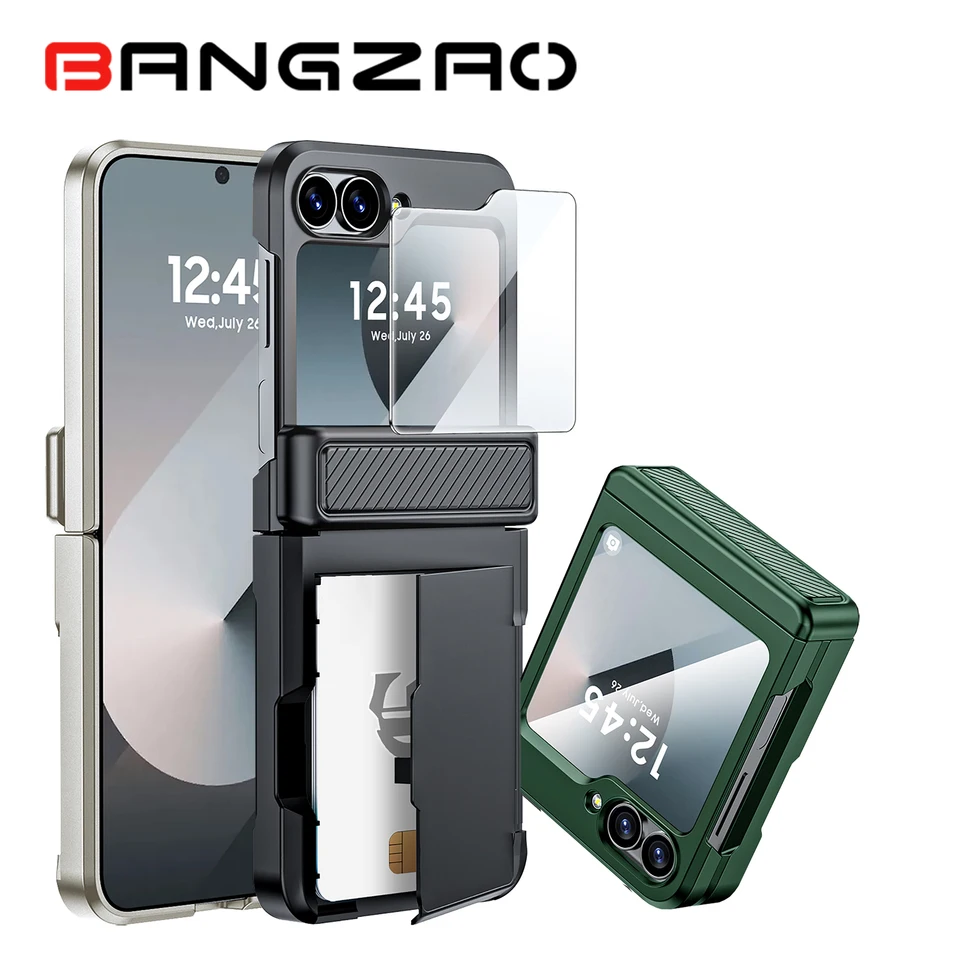 Pre puzdro Samsung Galaxy Z Flip 6 so vstavanou chránenou obrazovkou Scoupproof All-Inclusive Rugged Case pre bezdrôtové nabíjanie