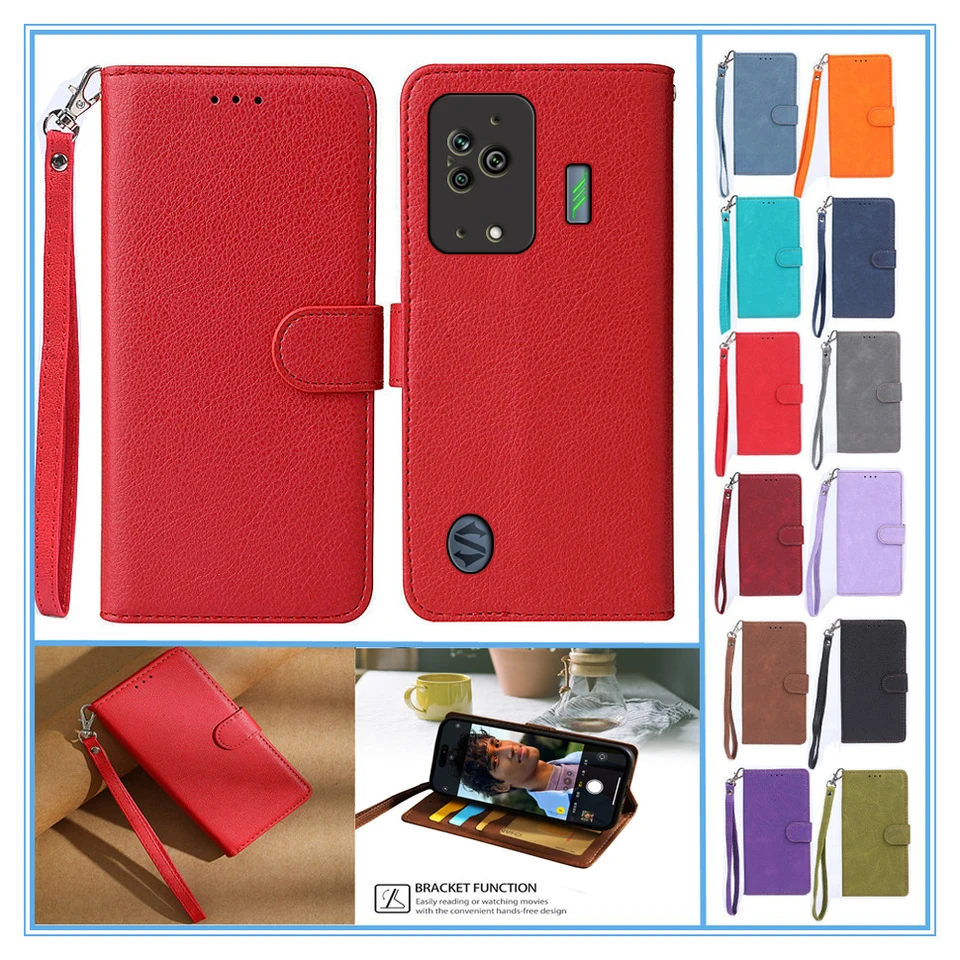 Pre puzdro Xiaomi Black Shark 4 Pro Case Blackshark 3 4S Pro 3s Flip Leather Etui Black Shark 1 2 5 Pro Helo Cover Shell Wallet 5G 5G