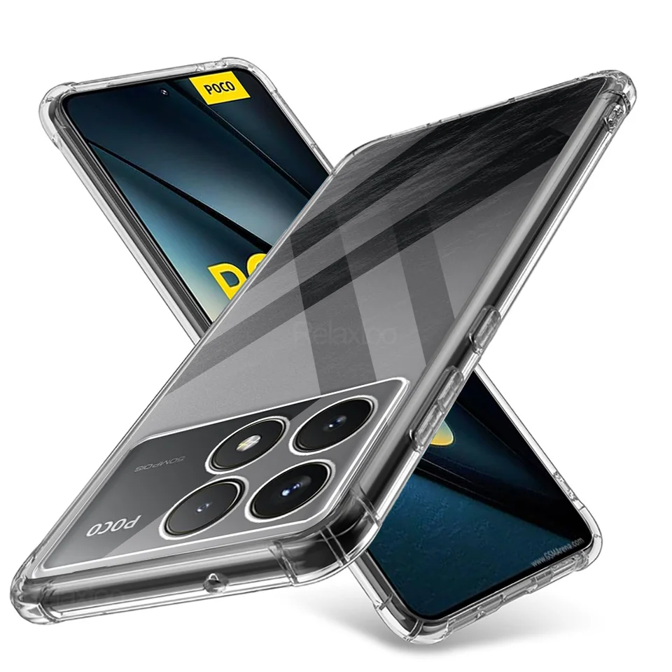 Pre puzdro Xiaomi POCO F6 Pro Transparent Coque Shock odolný voči nárazu POCOF6 POCOF6PRO LITTLE F6PRO F 6 5G Soft Silikone Fundas CAPAS