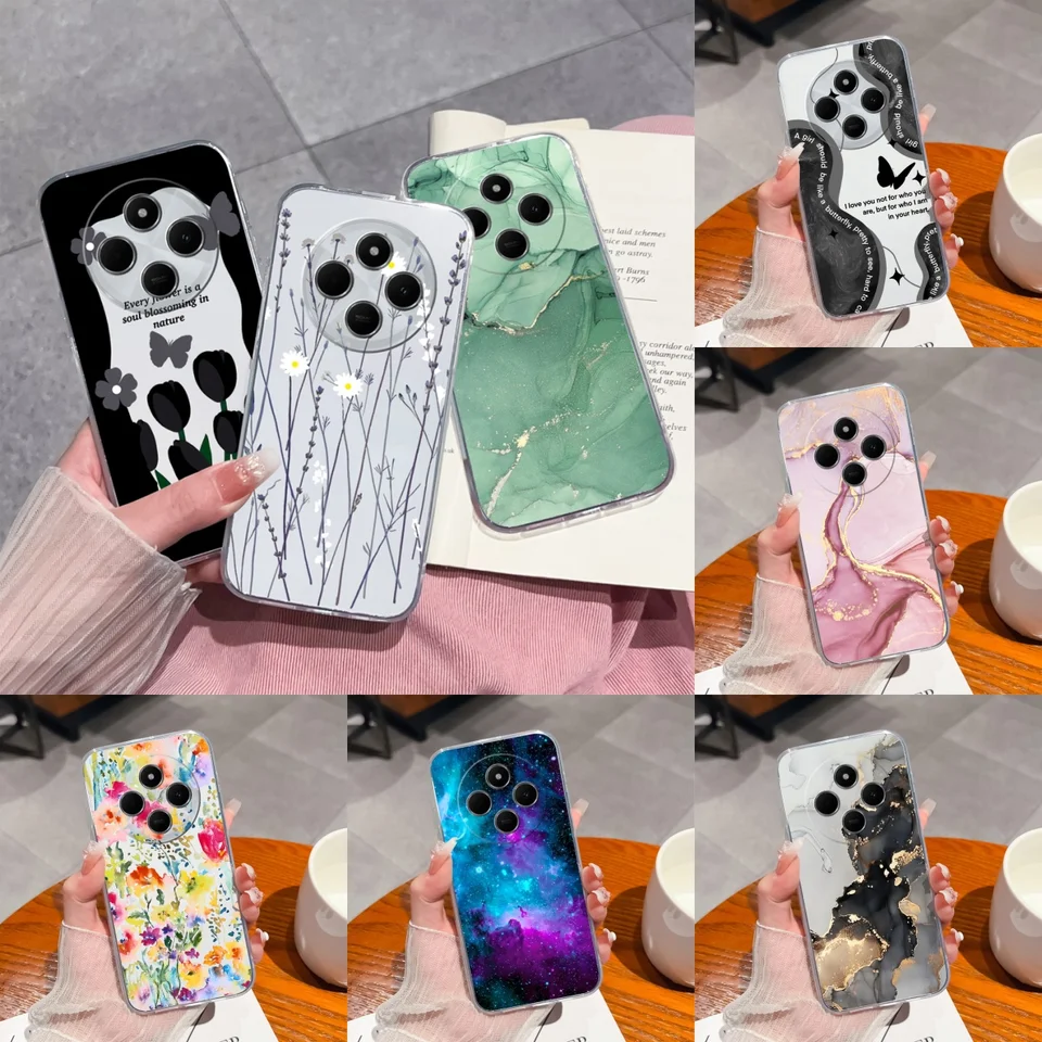 Pre puzdro Xiaomi Redmi 14C Dreamy Colors Clear a Transparent Phone Cover Soft Silikón TPU Silikón Anti Drop Ochranné zadné kryt