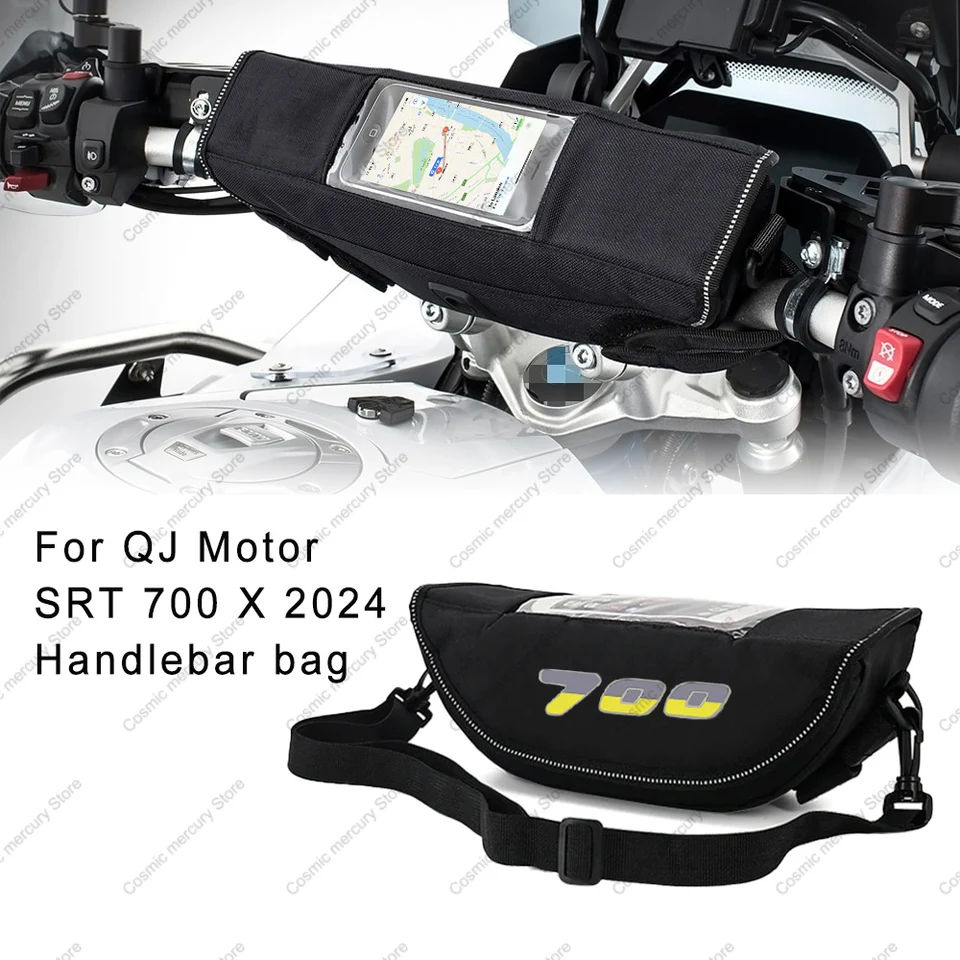 Pre QJ Motor SRT 700 x 2024 Motocyklové riadidlá Cestovné vrecko Motocykel Vodotesný a skladovací vrecko na riadidlách odolné voči prachom