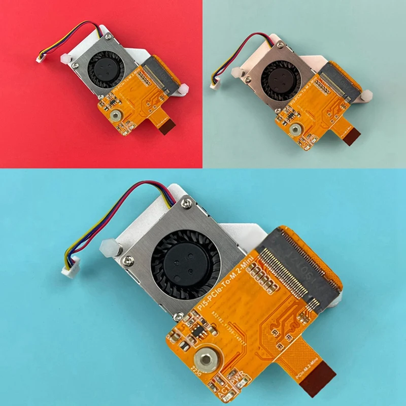 Pre Raspberry Pi 5 PCIe až M.2 NVME SSD Hat s chladiacim ventilátorom FPC a diferenciálnym dizajnom 2230 NVME SSD Expansion Board
