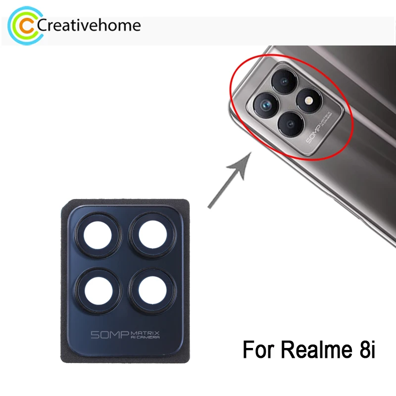 Pre RealMe 8i zadná kamera šošovky na výmenu časti krytu krytu