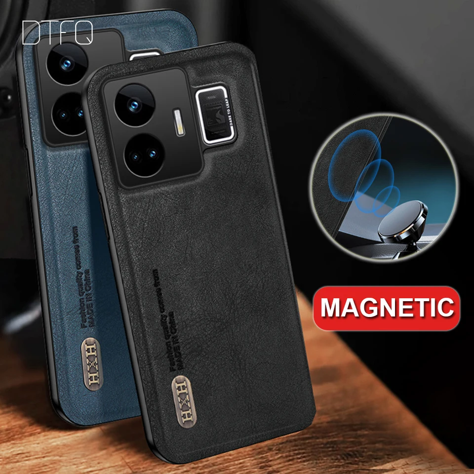 Pre Realme GT Neo 5 Case Vintage Magnetic Case pre Oppo Realme GT3 Cover Luxury Leath Shock odolný v prípade Realme GT Neo5 SE