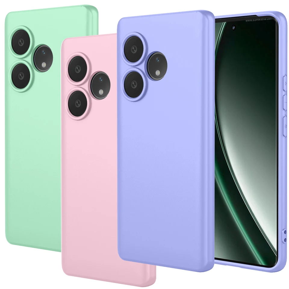Pre Realme GT NEO 6 SE 5G kvapalný silikónový puzdro, ruggerové brnenie gumové puzdro s výstelkou z mikrovlákna pre Realme GT6 GT 6T 5G