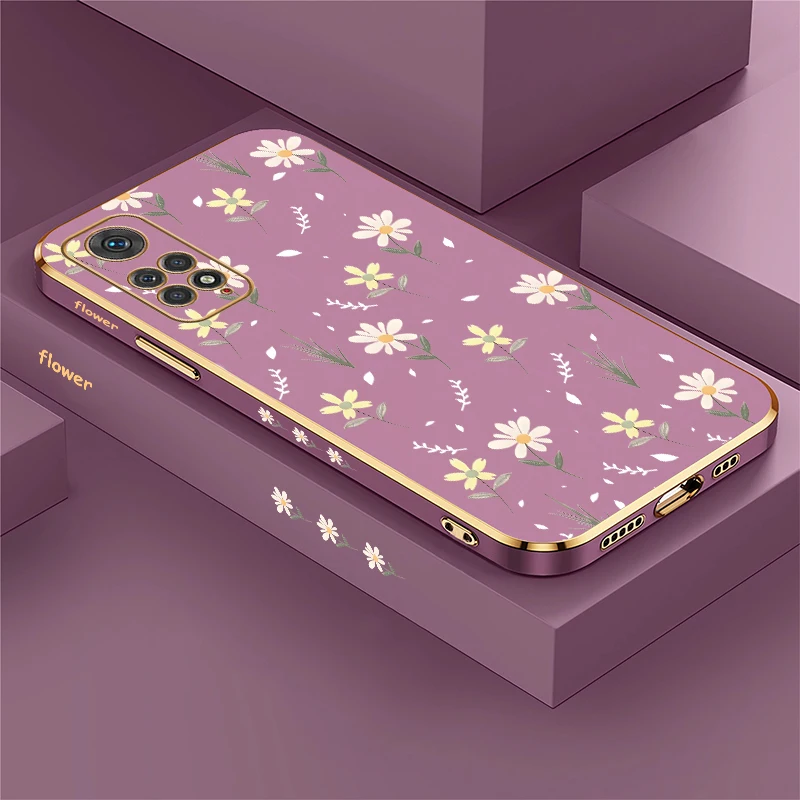 Pre Redmi 12 Pro Speed ​​12S 13 12 Turbo Flower Case pre Xiaomi Redmi Note 11 Pro Plus 11T 11S 11E módne pokovovanie mäkkých krytov