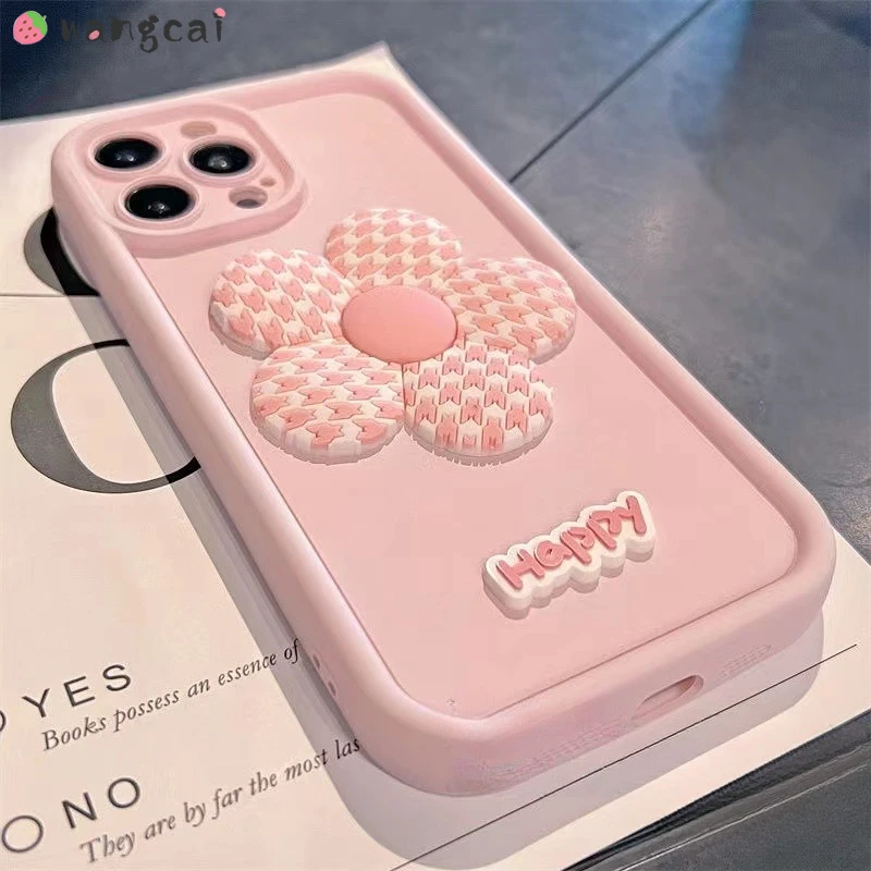 Pre Redmi Note 13 Pro Plus 12R Pro Poznámka 12 Turbo 8 7 9 Pro Max 10 Lite K50i Pase Pase Fashion Houndstooth Flowers Soft Cover
