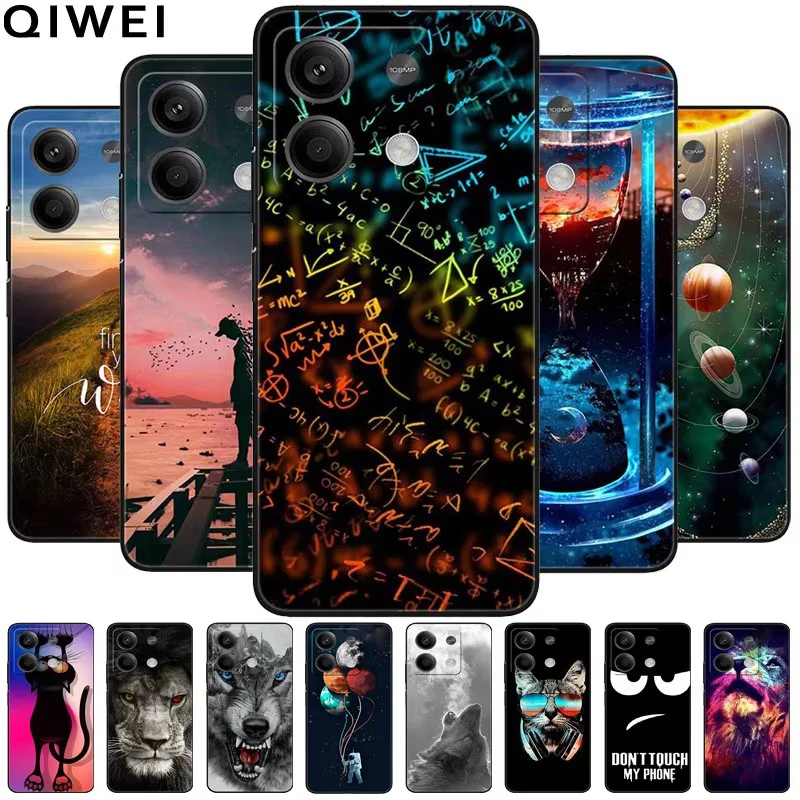 Pre redmi poznámku 13 5G globálne puzdro Zvieratá TPU Soft Silikone Phone Cover pre Xiaomi Redmi Note13 Pro 5G Protector Shells Cool Wolf