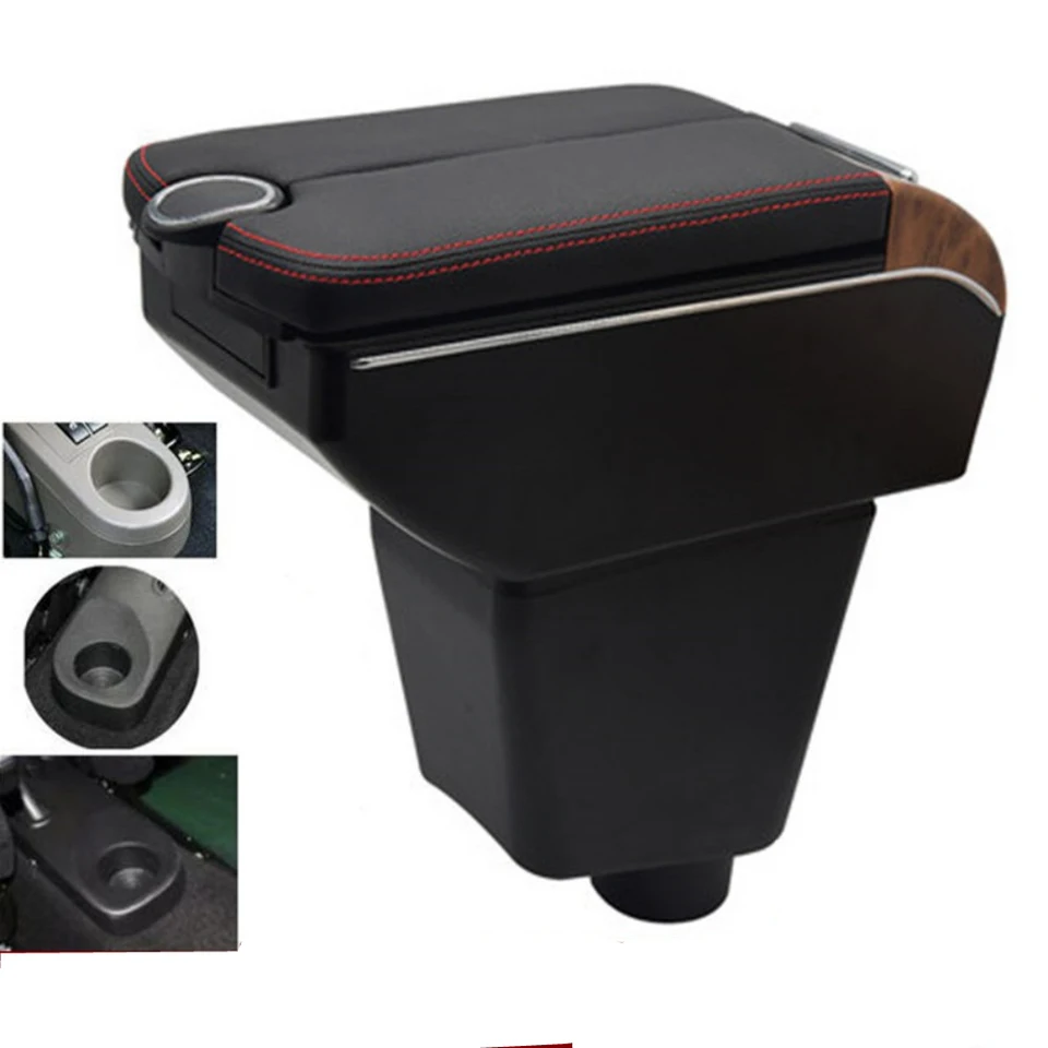 Pre Renault Captur Clio Clio2 Clio3 Clio 4 RS Center Console Lirky lakťovej skrinky Storage Elbow Rest Arm s nabíjaním telefónu USB