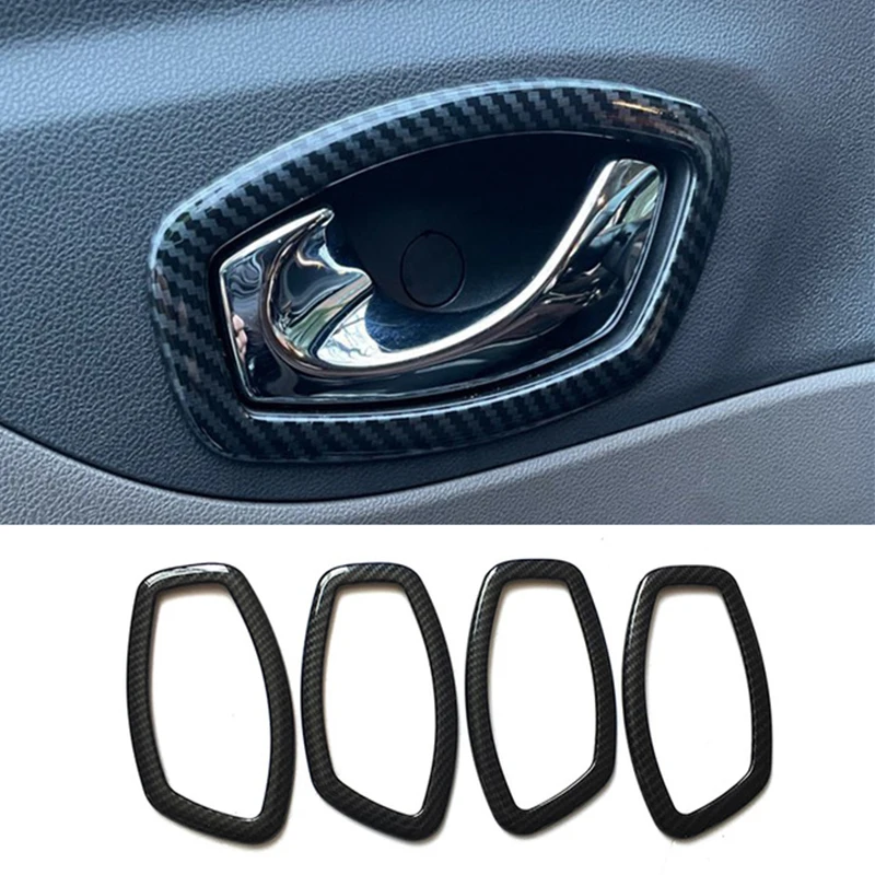 Pre Renault Clio IV Clio4 2013 2014 2015 2016 2017 2018 2018 ABS uhlíkové vlákno interiérové ​​dvere kryt misy Tin