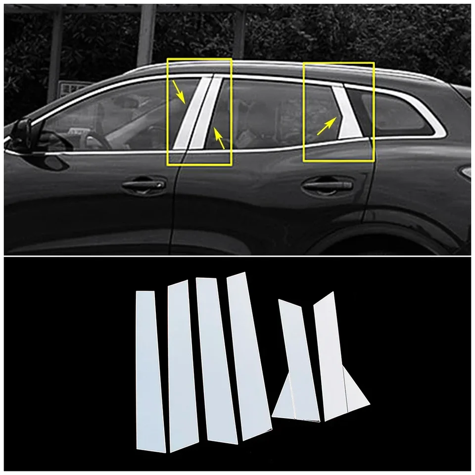 Pre Renault Kadjar 2015-2019 Chrome Window BC Stručný pásový kryt obloženie z nehrdzavejúcej ocele Exteriérový štýl Modify